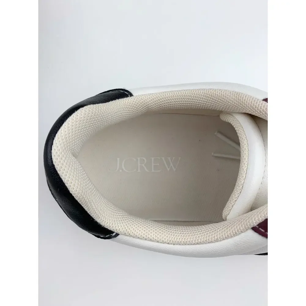 J Crew Field Sneakers Retro Tan Red Casual Faux Leather Lifestyle Women's 10